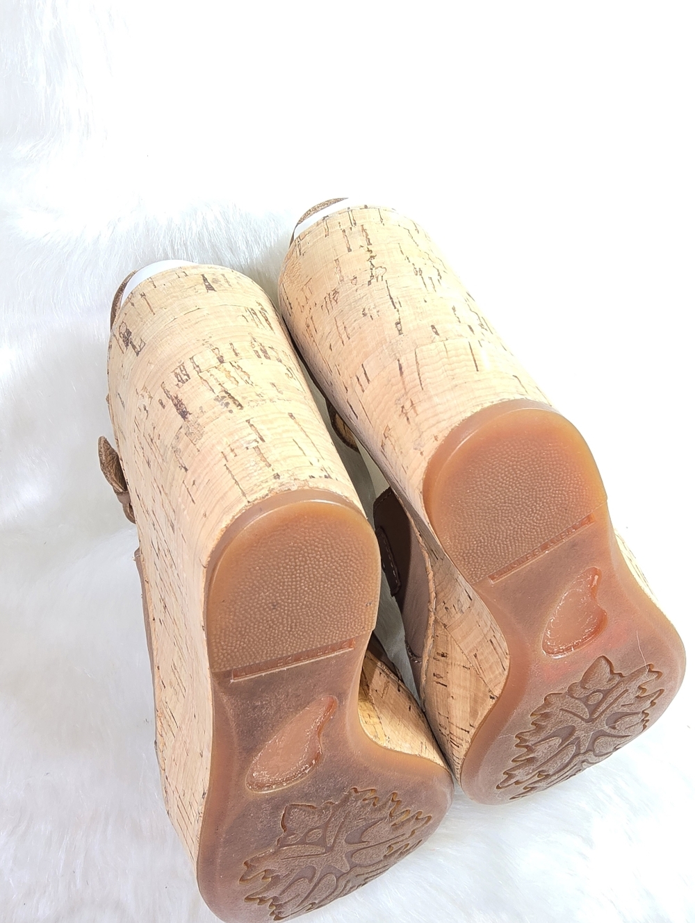 Born Womens Leather Wedge Cork-wrapped Strappy Sandals - Picture 11 of 14